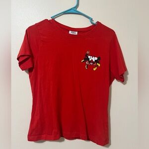 Disney Mickey Mouse T Shirt in Red